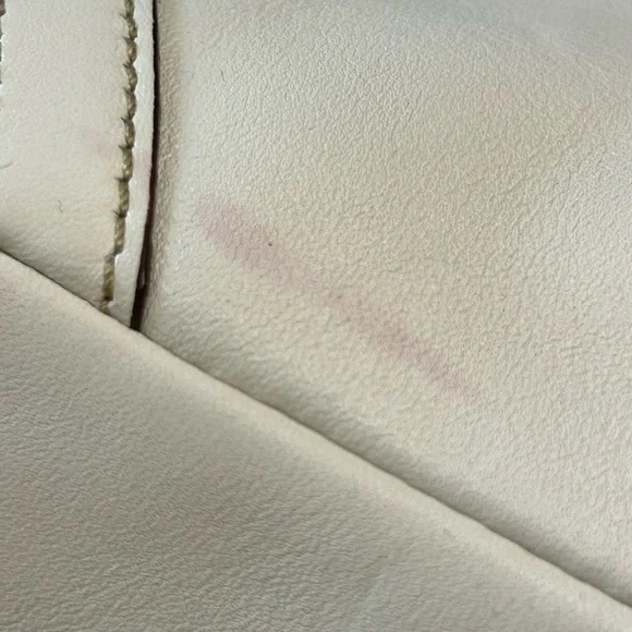 Vintage COACH Hamptons Hobo Clip Flap Chalk White Leather 8A67 EUC - Picture 14 of 16